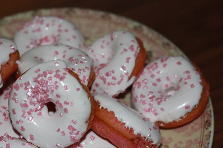 IMini Donuts de fresa azucarglassymas 1