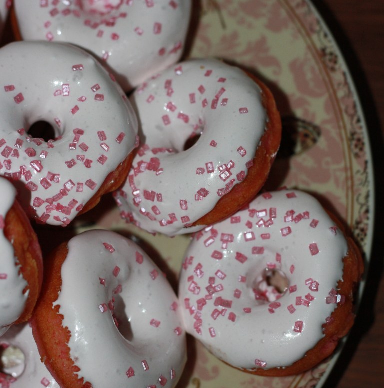 Mini Donuts de fresa azucarglassymas