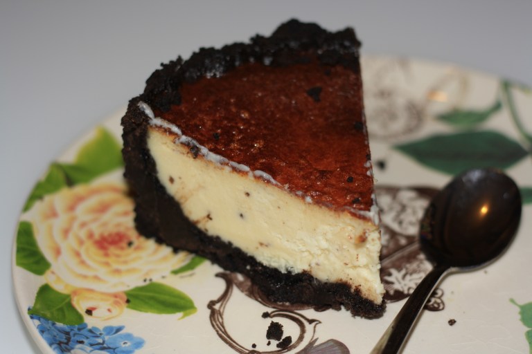 Cheesecake de chocolate blanco y Oreo